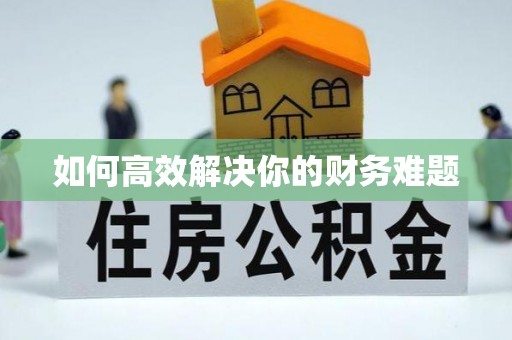襄阳如何高效解决你的财务难题