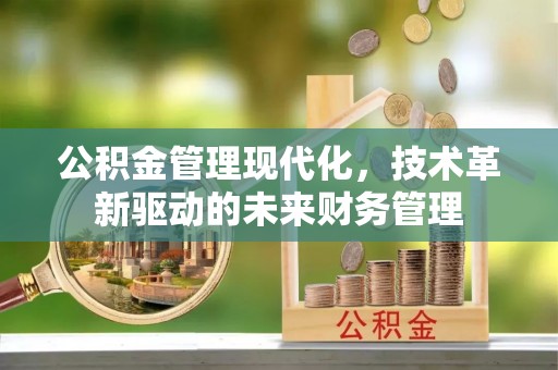 襄阳公积金管理现代化，技术革新驱动的未来财务管理