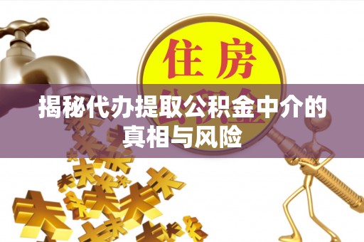 襄阳揭秘代办提取公积金中介的真相与风险
