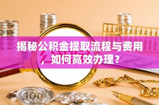 襄阳揭秘公积金提取流程与费用，如何高效办理？